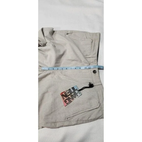 Hang Ten Shorts Size 36 Color Beige 100% Cotton With Pockets - Picture 6 of 12